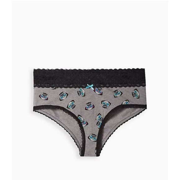 Torrid Mid-Rise Hipster Lace‎ Trim Pug Dog Panty Sz 6X - Picture 1 of 5